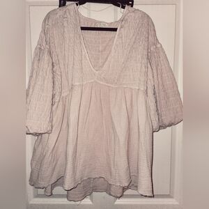 Free People Flower Power Babydoll Top